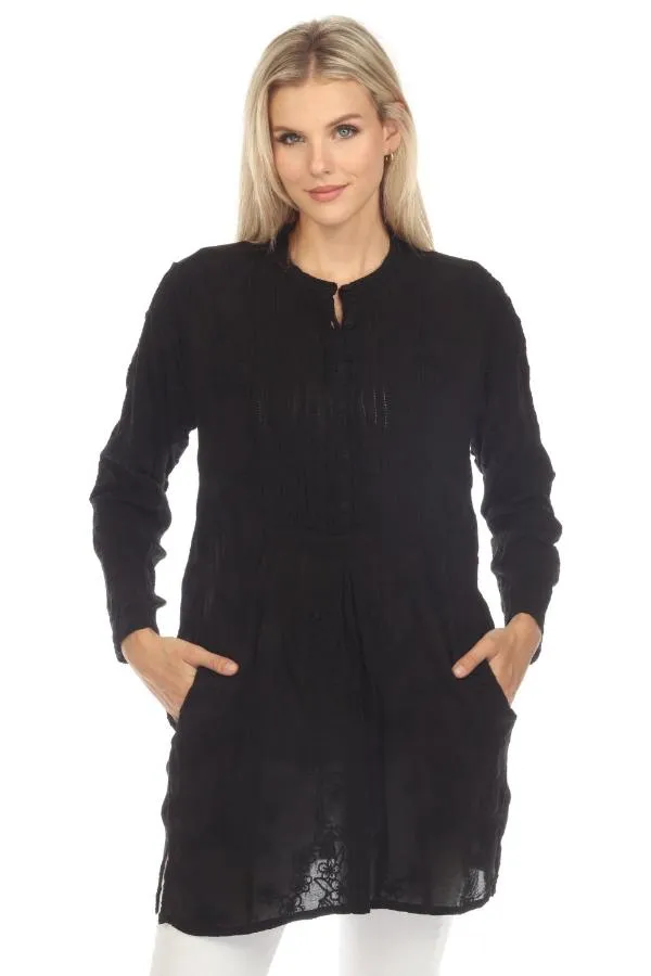 Johnny Was  Birdie Marisol Embroidered Tunic Top C24823 NEW *