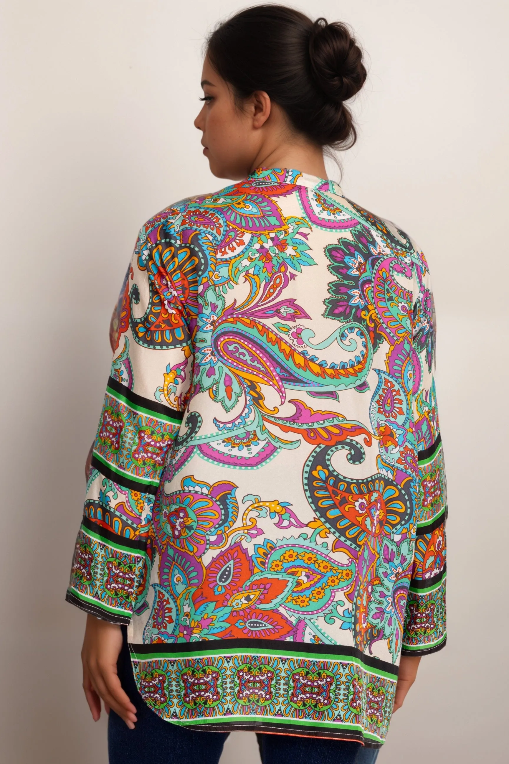 Johnny Was Delia Silk Tunic Top R25624 Plus Size