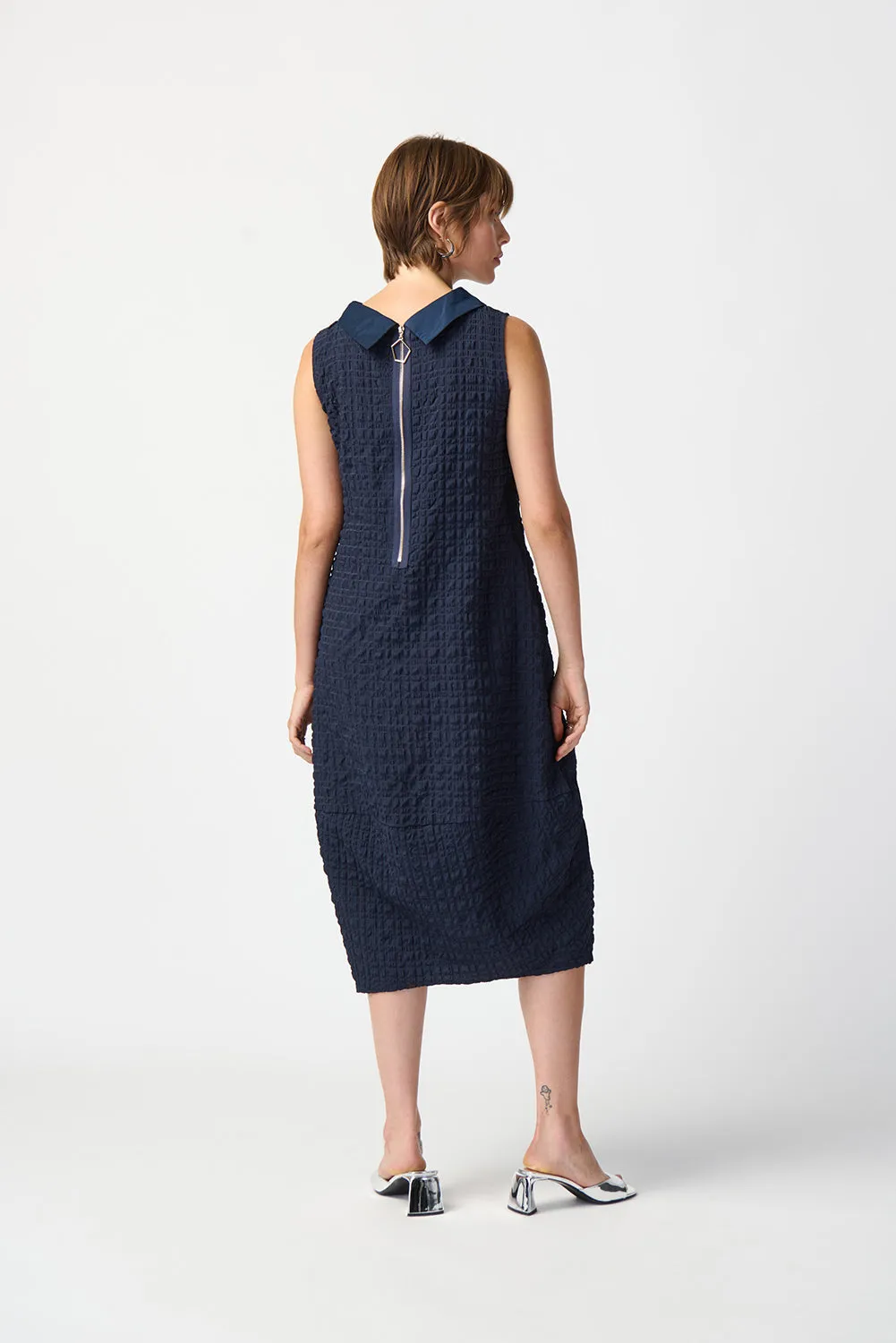 Joseph Ribkoff Textured Woven Sleeveless Cocoon Dress Jr241204
