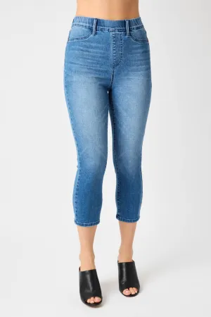 Judy Blue | Cooling Denim Pull On Capris