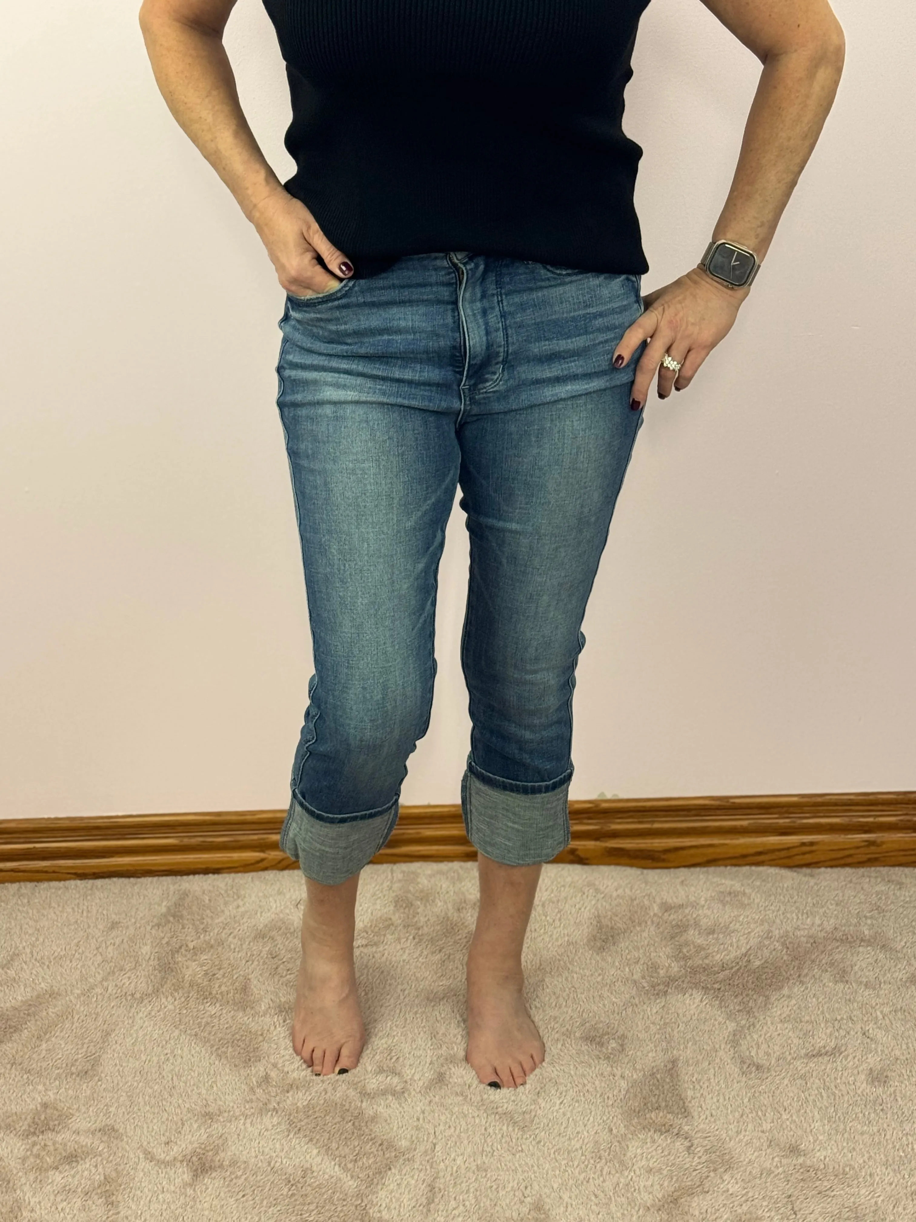 Judy Blue Tummy Control Cuffed/Uncuffed Jeans