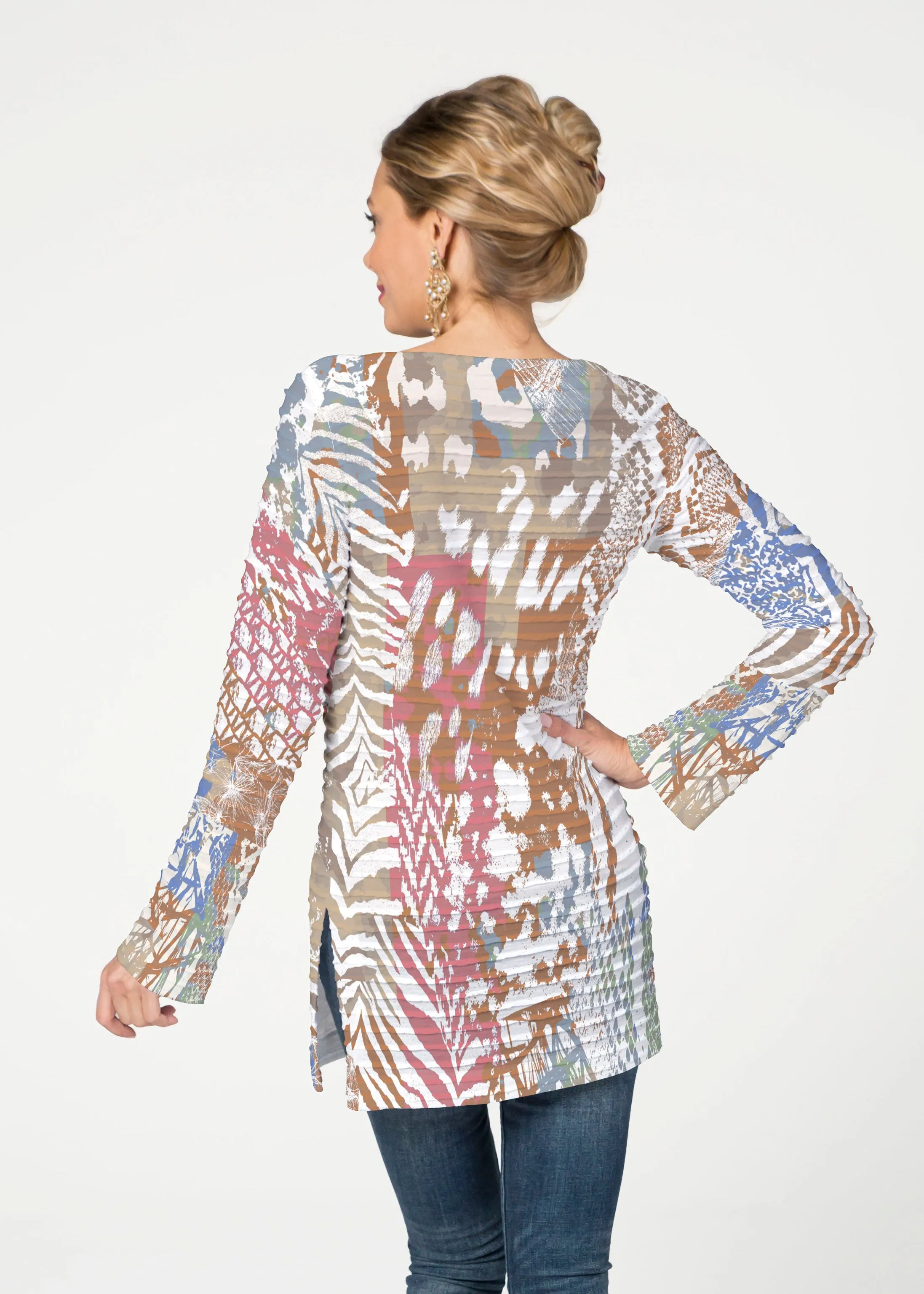 Jungle Warrior (7849) ~ Banded Boatneck Tunic