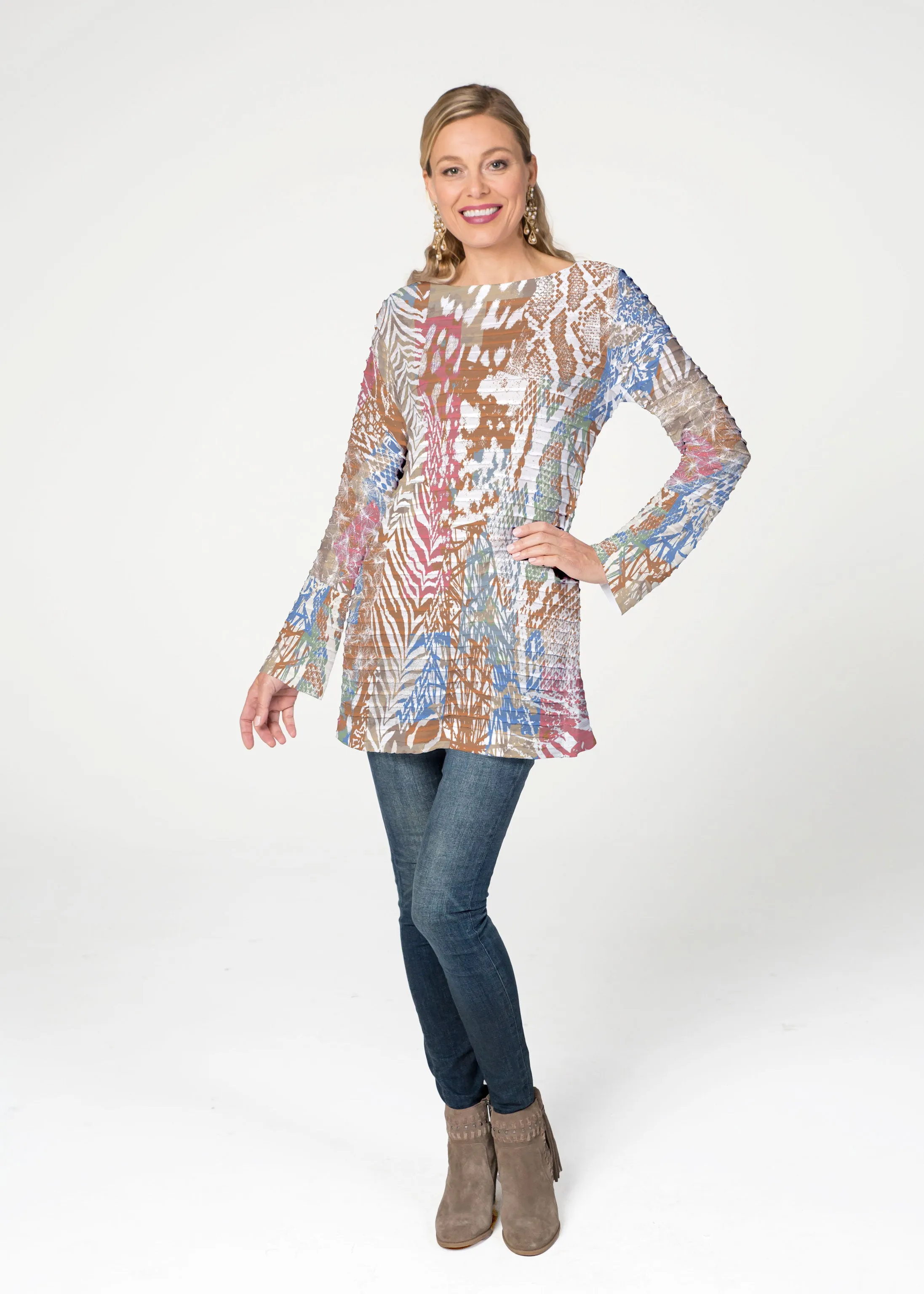 Jungle Warrior (7849) ~ Banded Boatneck Tunic