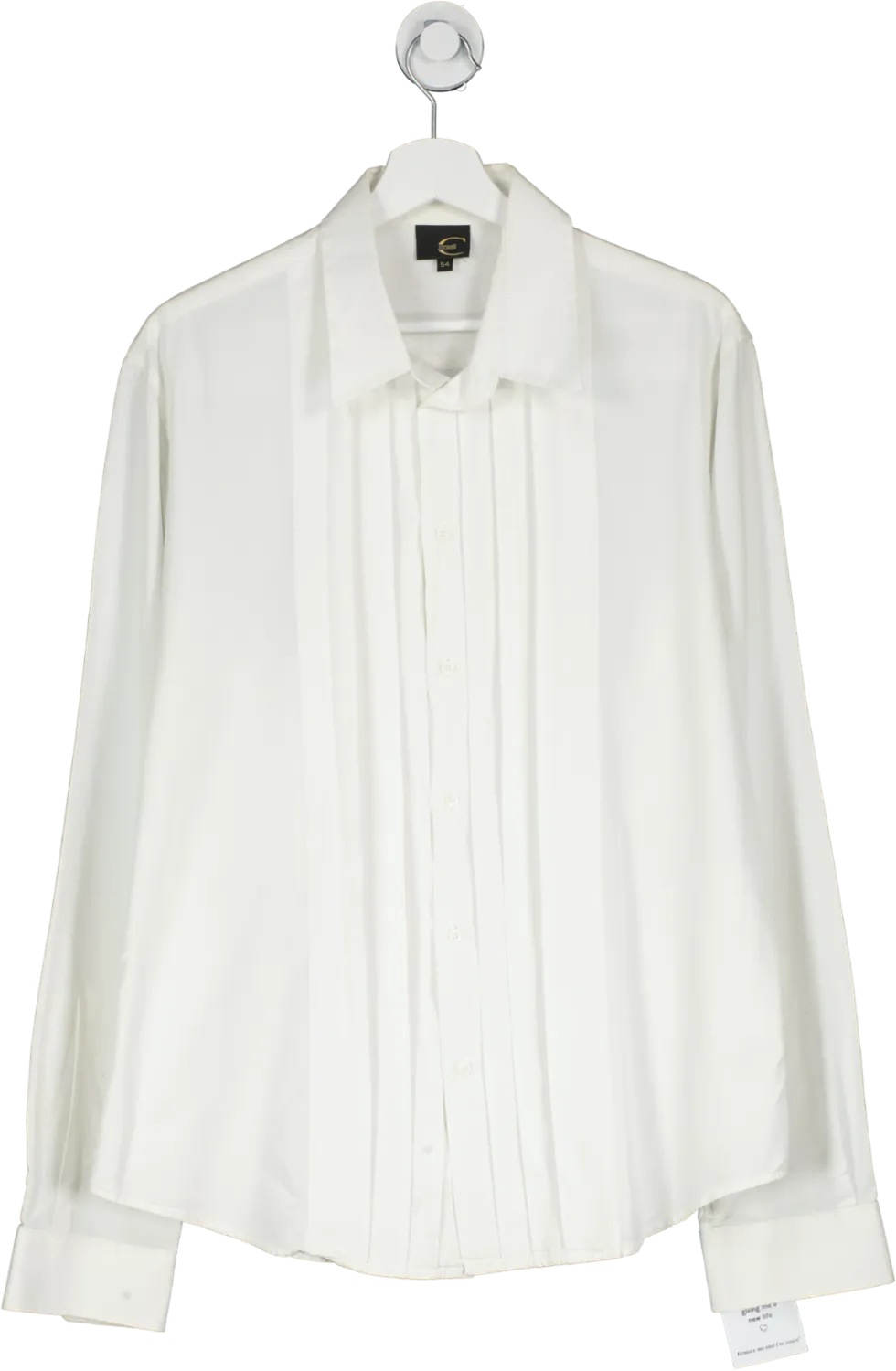 Just Cavalli White Embroidered Slim Fit Shirt UK 44" CHEST