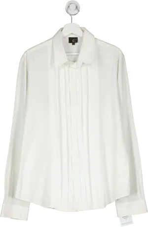 Just Cavalli White Embroidered Slim Fit Shirt UK 44" CHEST