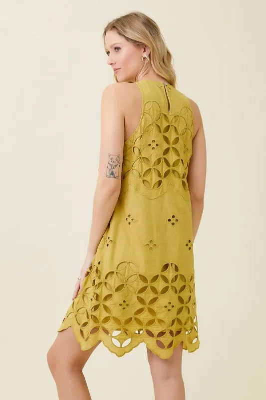 Kacey Lace Mustard Dress -Medium Only!
