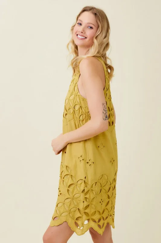 Kacey Lace Mustard Dress -Medium Only!