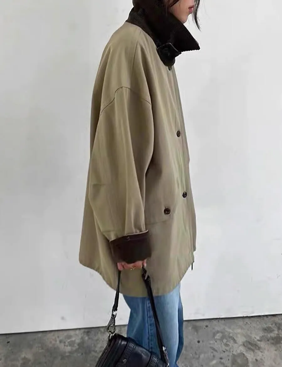 Khaki Corduroy Country Jacket-BESTSELLER