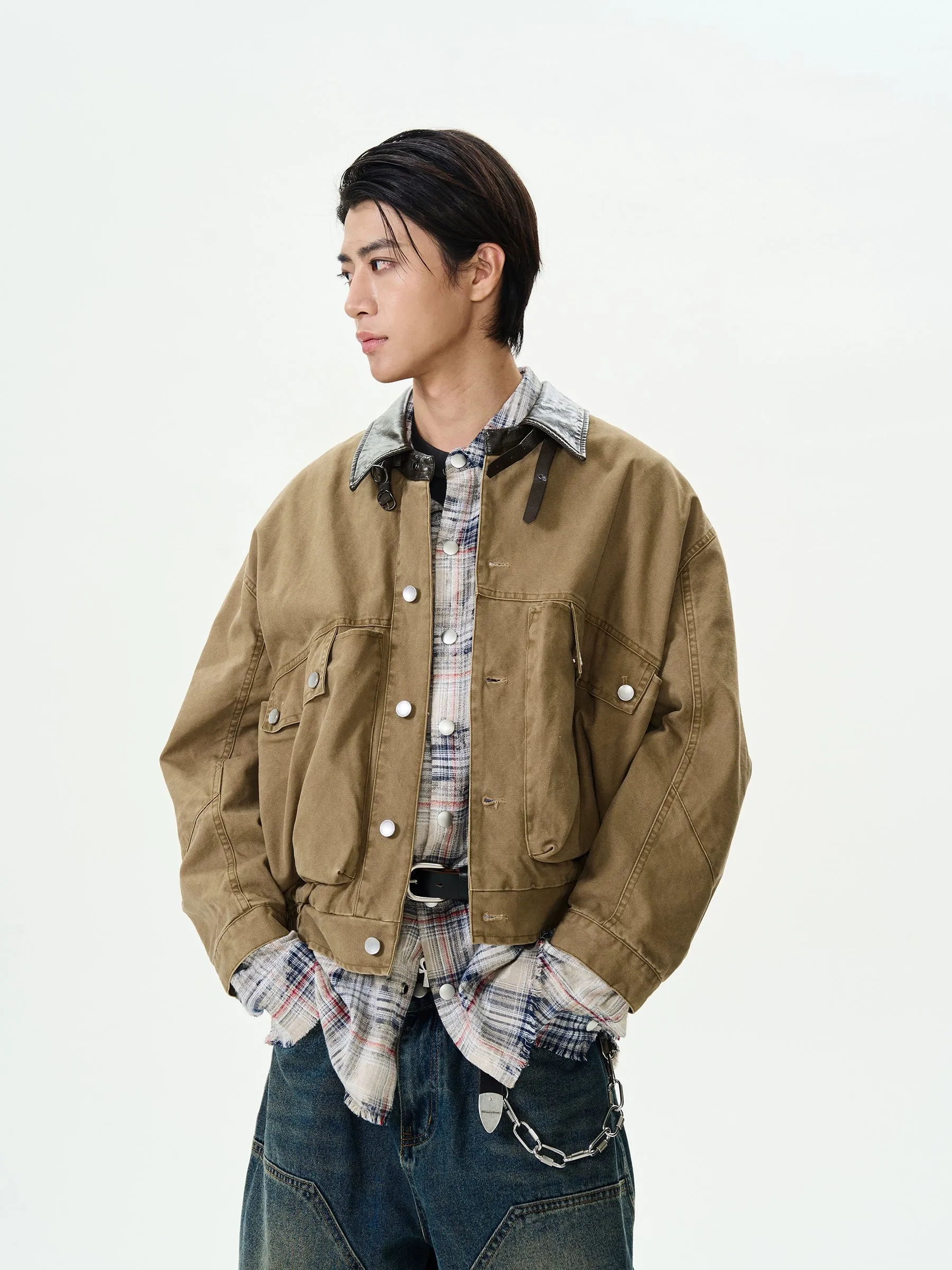 Khaki Zip-Up Jacket