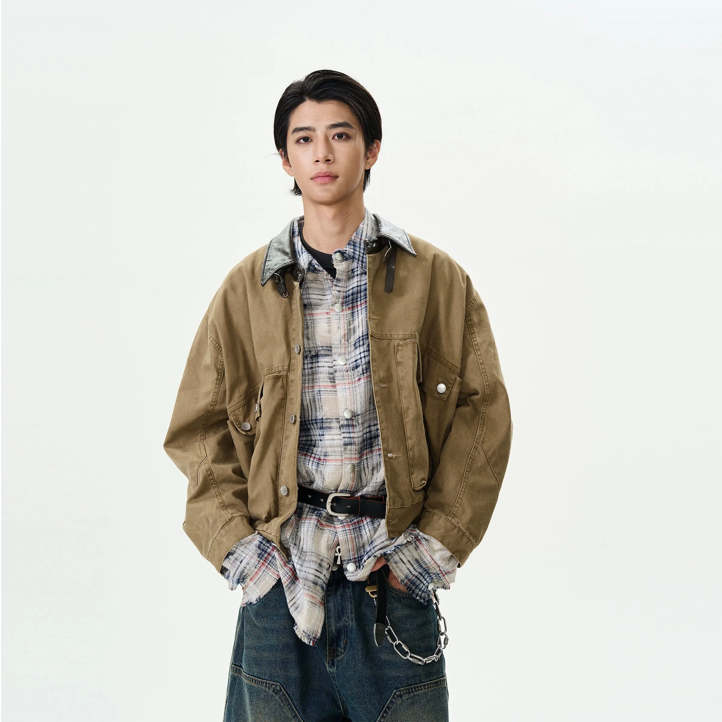 Khaki Zip-Up Jacket