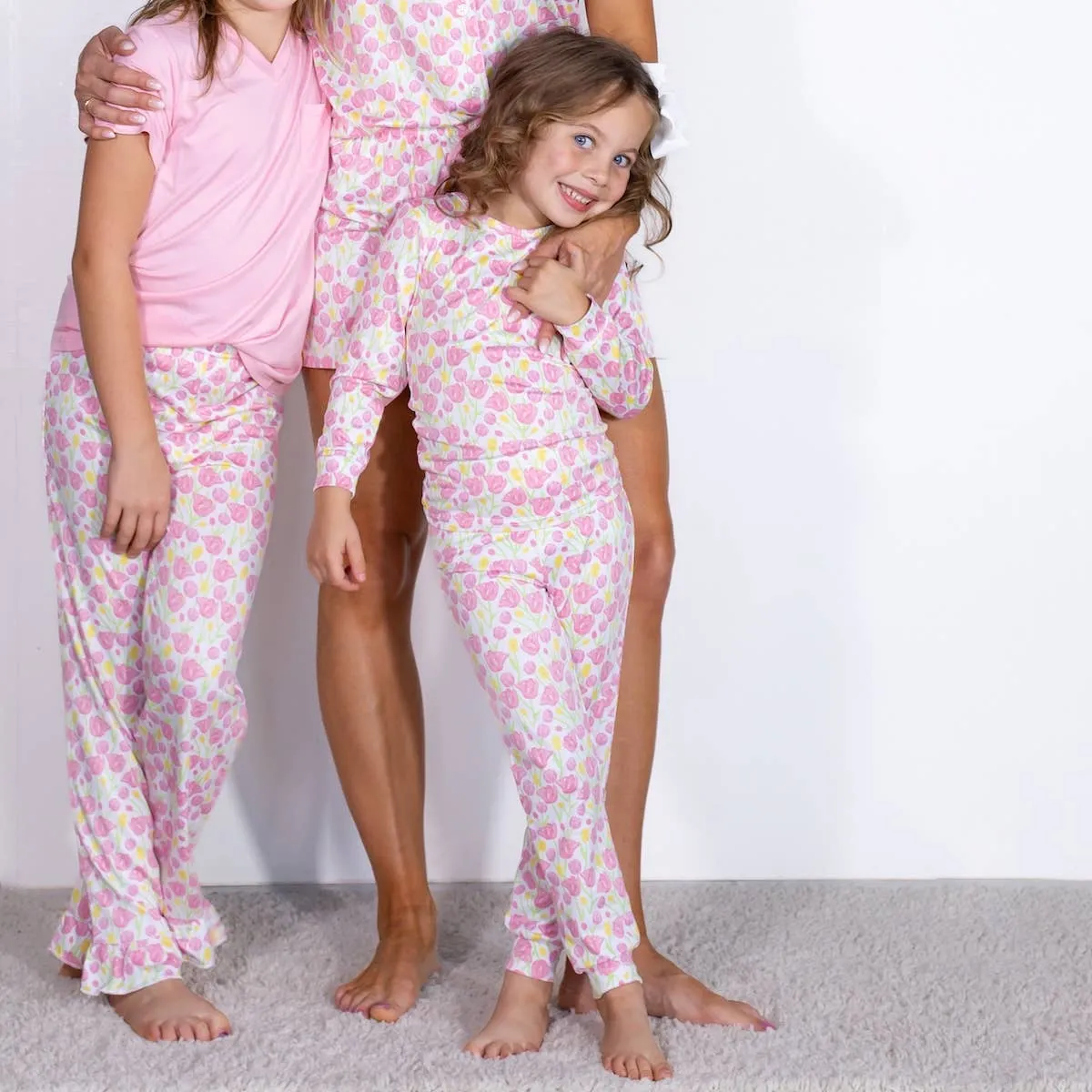 Kid's Tulip Fields Long Sleeve Pajamas