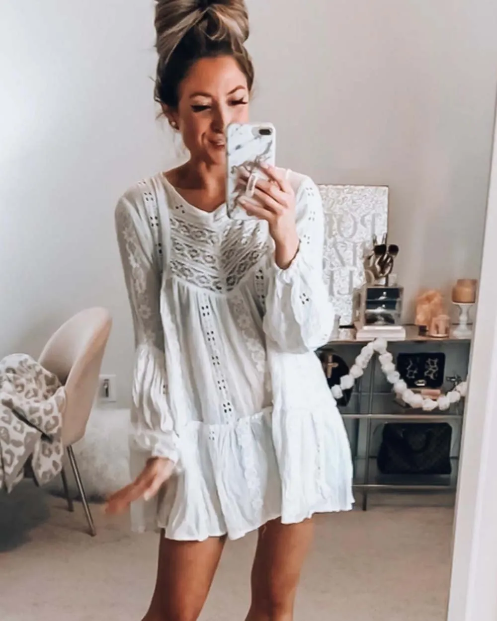 Kiss Lace Tunic Top