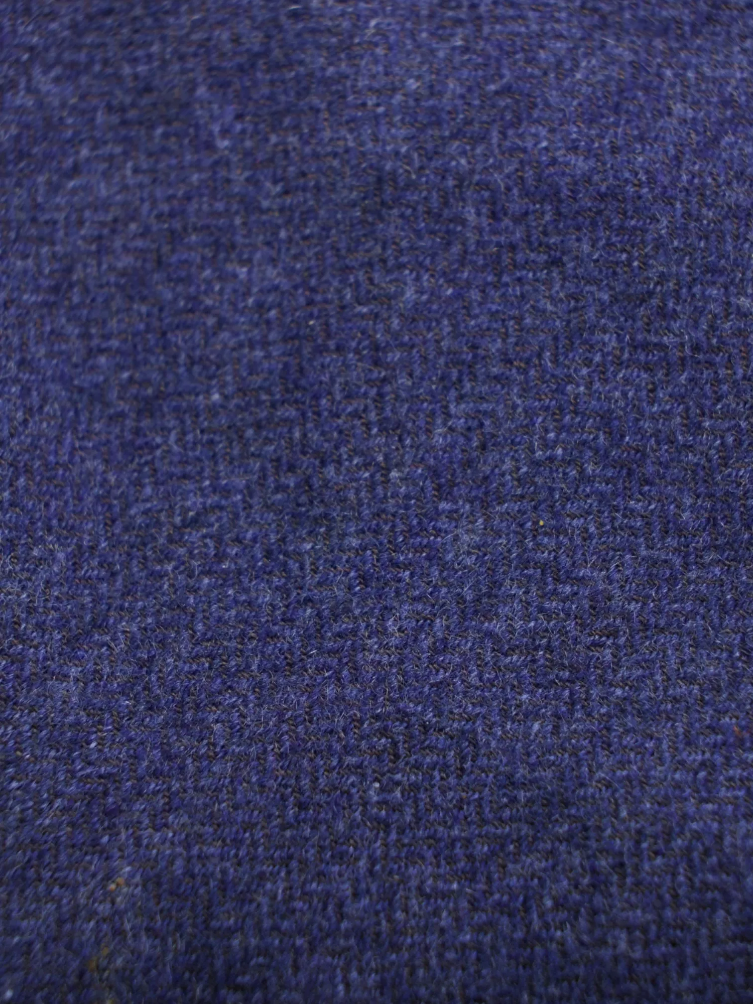 Kiton 5-Fold Denim Blue Handrolled Cashmere, Wool & Silk Zigzag Pattern Tie