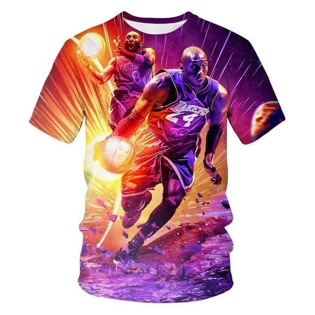 Kobe Bryant 3D printed short sleeved T-shirt