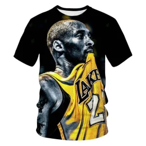 Kobe Bryant 3D printed short sleeved T-shirt