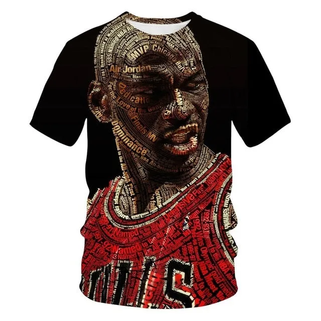 Kobe Bryant 3D printed short sleeved T-shirt