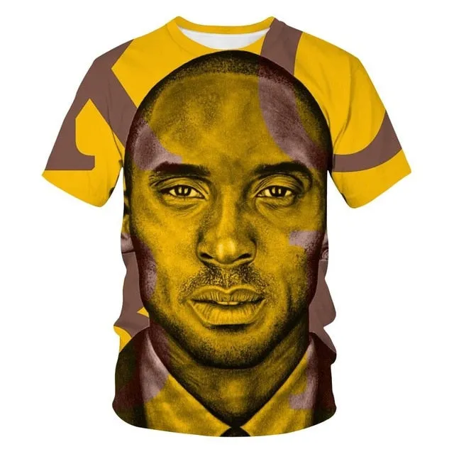 Kobe Bryant 3D printed short sleeved T-shirt