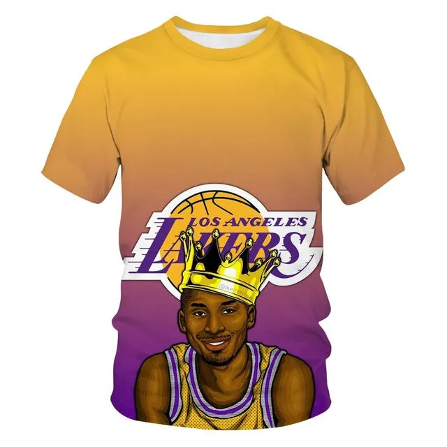 Kobe Bryant 3D printed short sleeved T-shirt