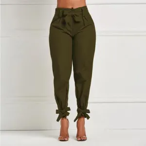 Ladies'casual Trousers Solid Color Waist-closing SlacksPants Fashionable Pants Plus Size