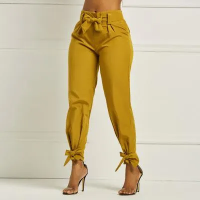Ladies'casual Trousers Solid Color Waist-closing SlacksPants Fashionable Pants Plus Size