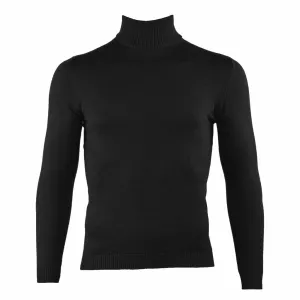 Lavane' 501M L/S Slim Fit Mock Neck Black