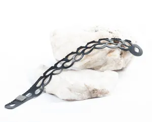leaf choker & double wrap bracelet