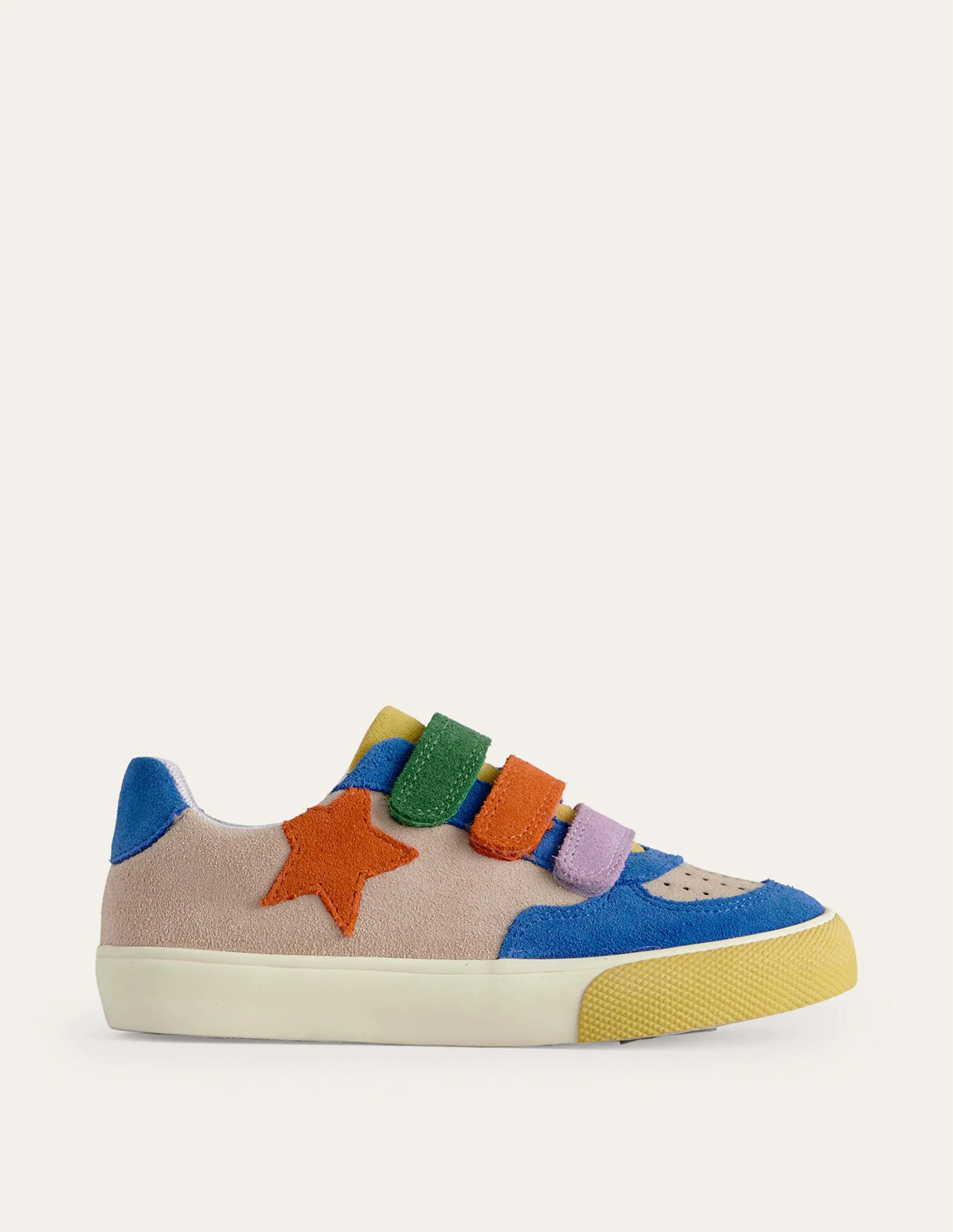 Leather Low Top-Multi Colourblock Star