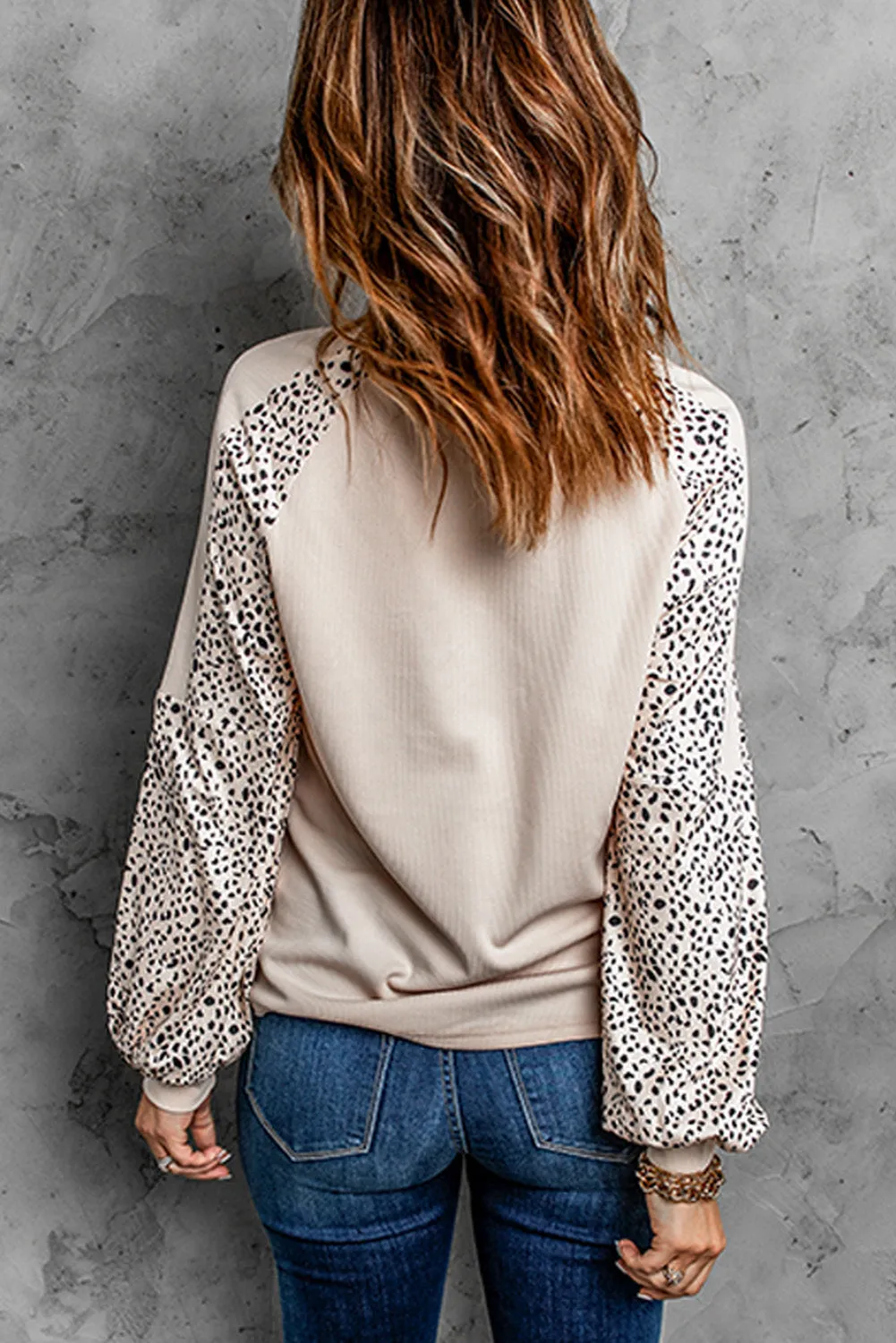 Leopard Heart Long Sleeve Pullover