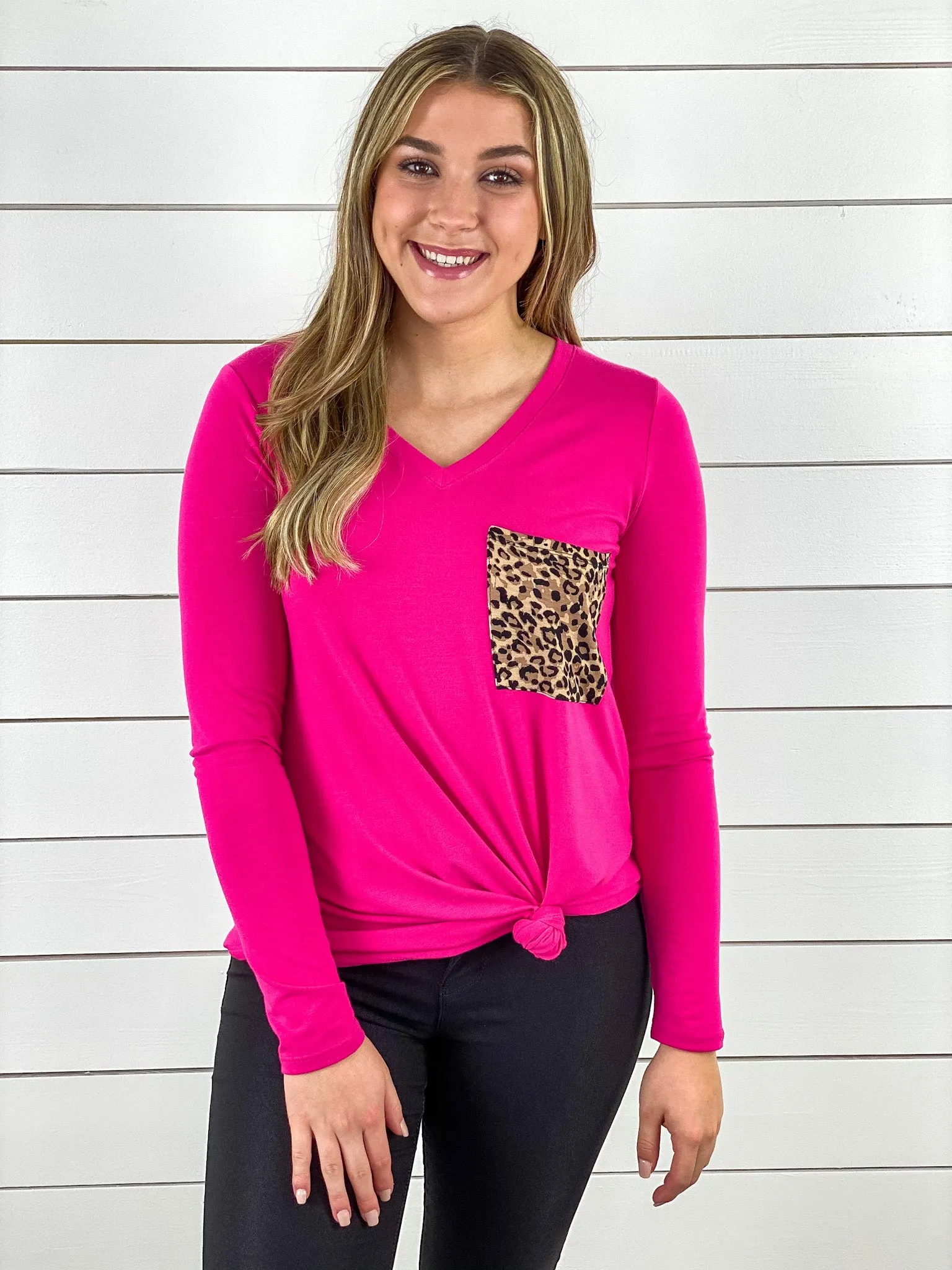 Leopard Love V-Neck Top