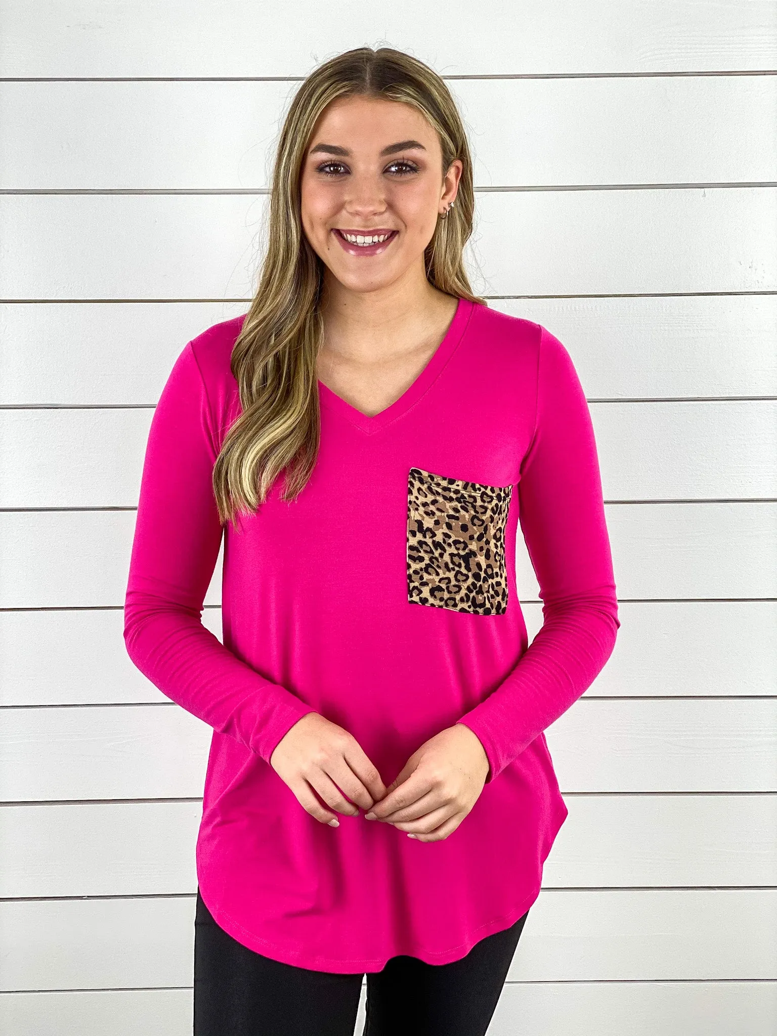 Leopard Love V-Neck Top