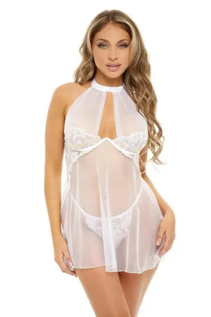 Lia Floral Embroidered Babydoll