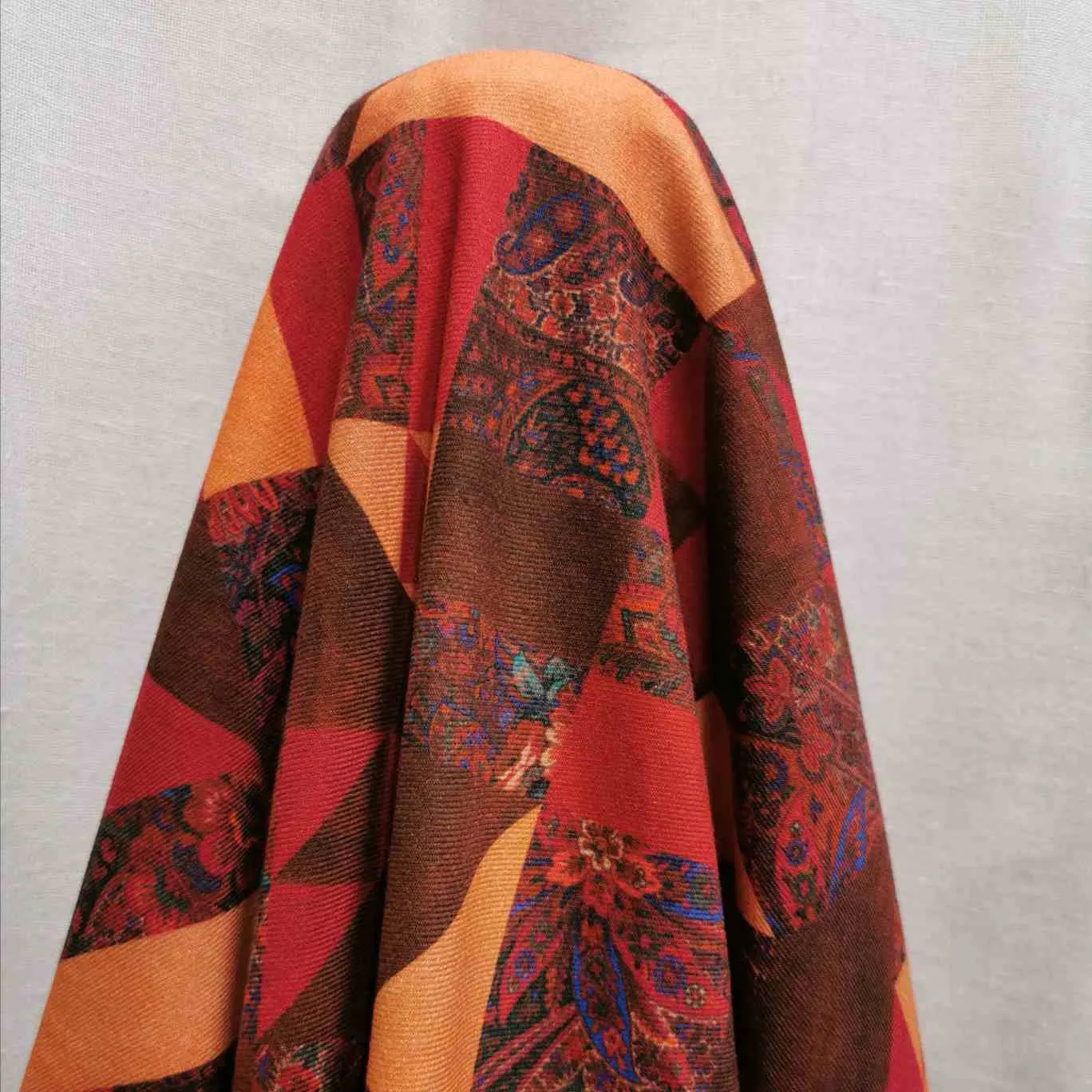 Liberty Lantana Cotton Wool Blend, Patchwork Paisley