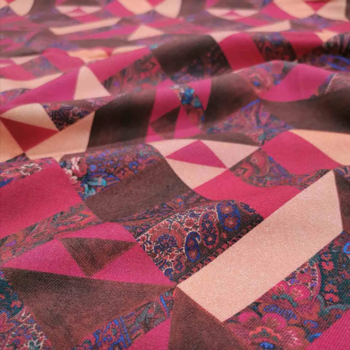 Liberty Lantana Cotton Wool Blend, Patchwork Paisley