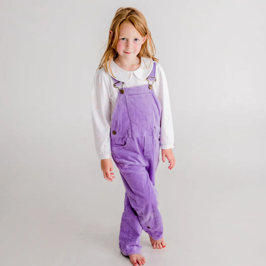 Lilac Corduroy Dungarees