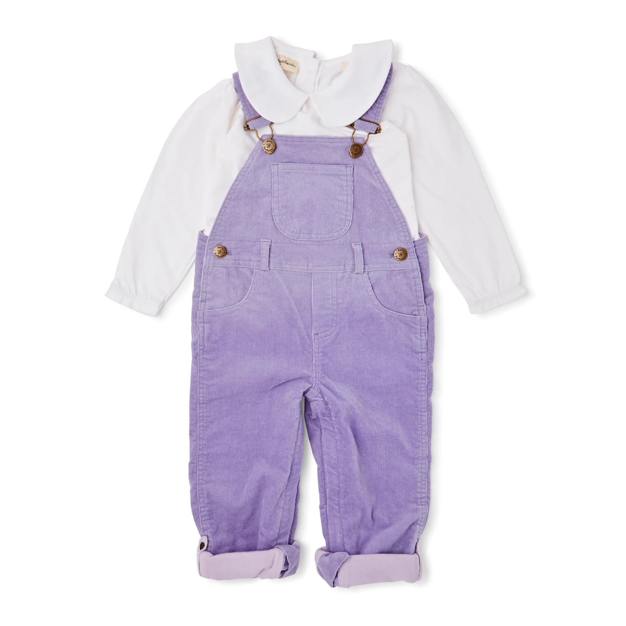 Lilac Corduroy Dungarees