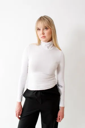 Lilla P Pima Cotton Spandex Turtleneck Top