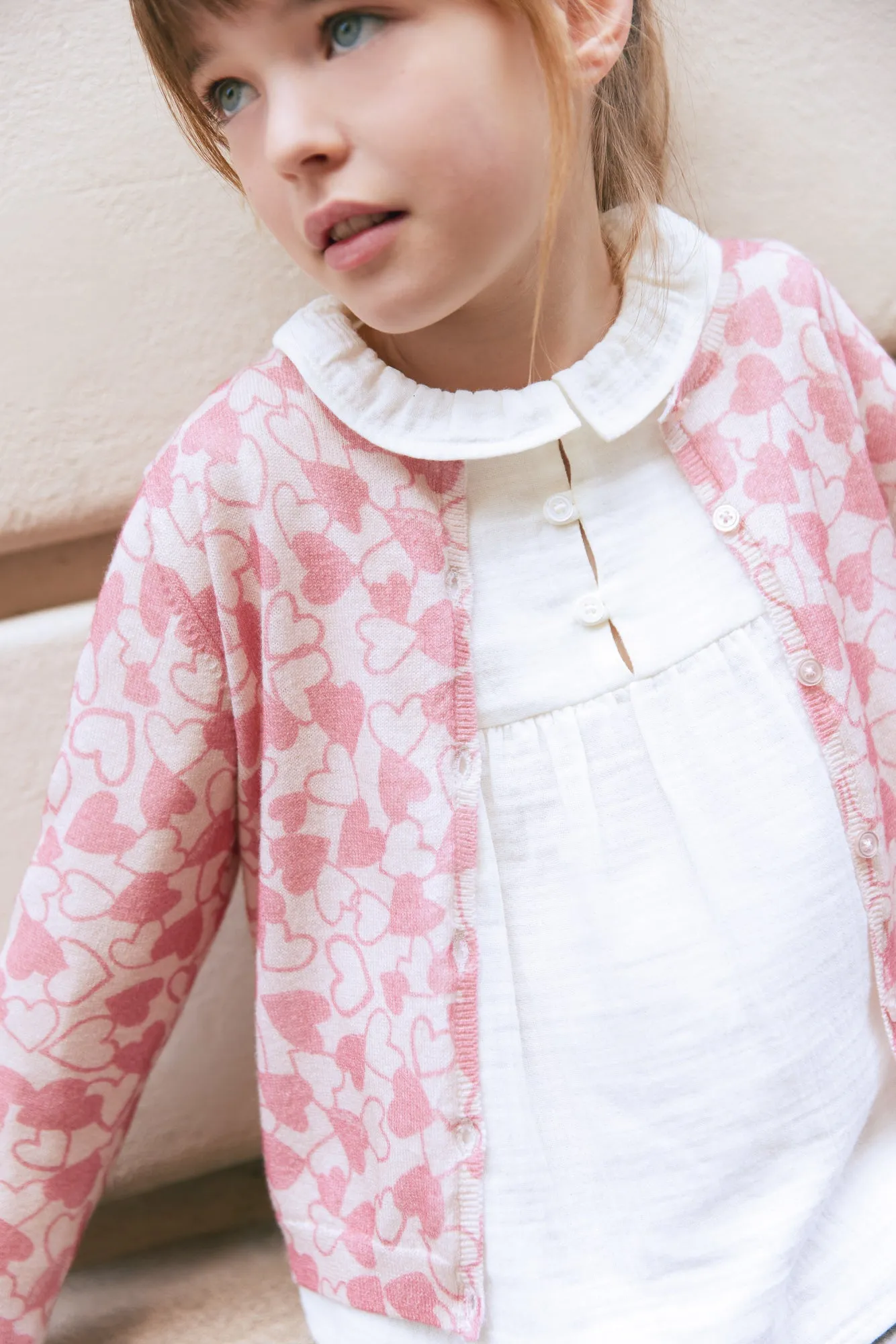 Lilou Heart Printed Cardigan