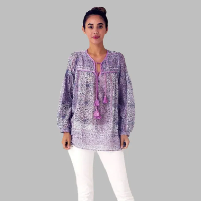 Lily Printed Tunic Vintage Pink