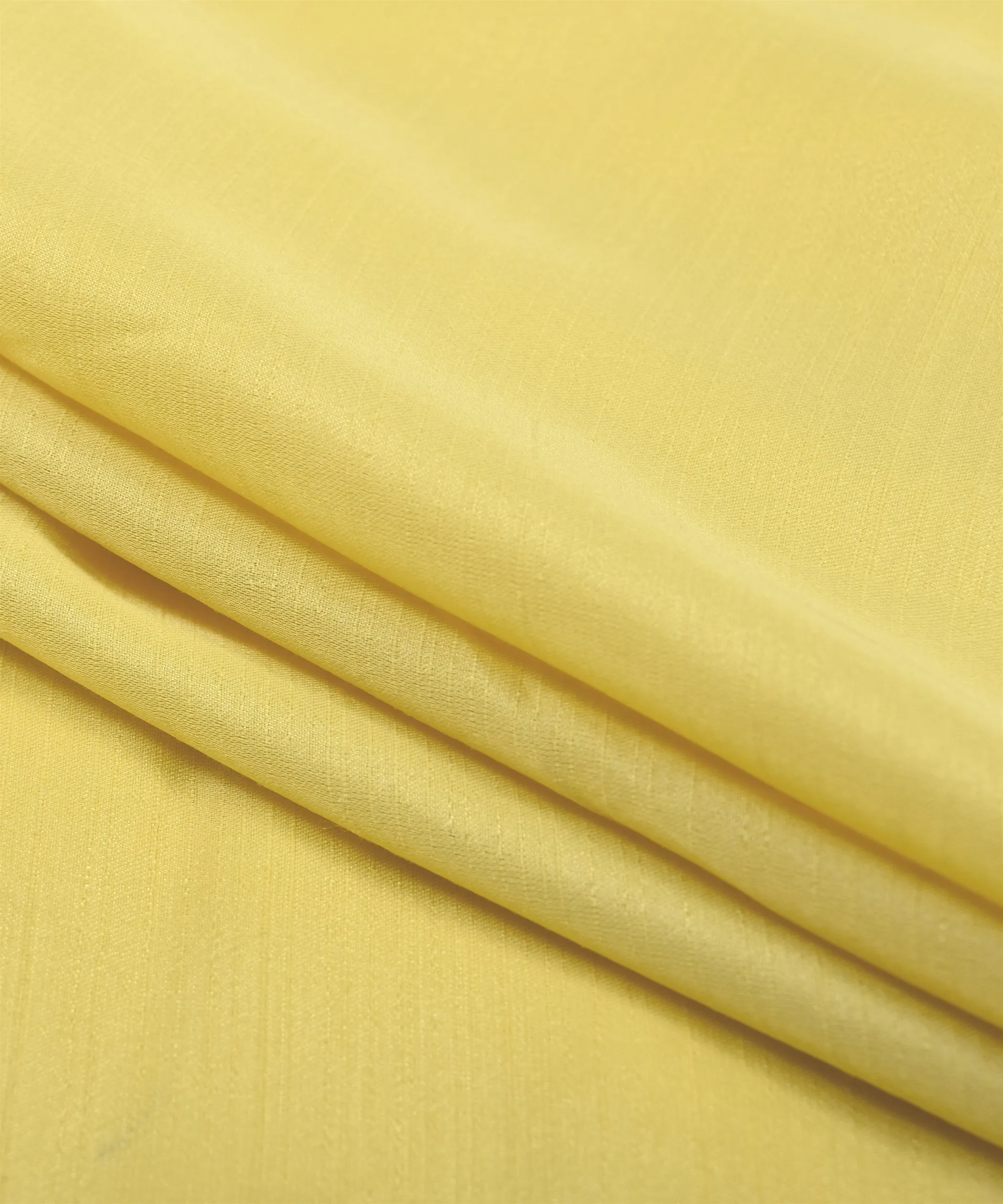 Lime Yellow Plain Satin Georgette Slub Fabric