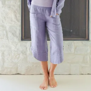 Linen Capri w/2 Large Open Pockets