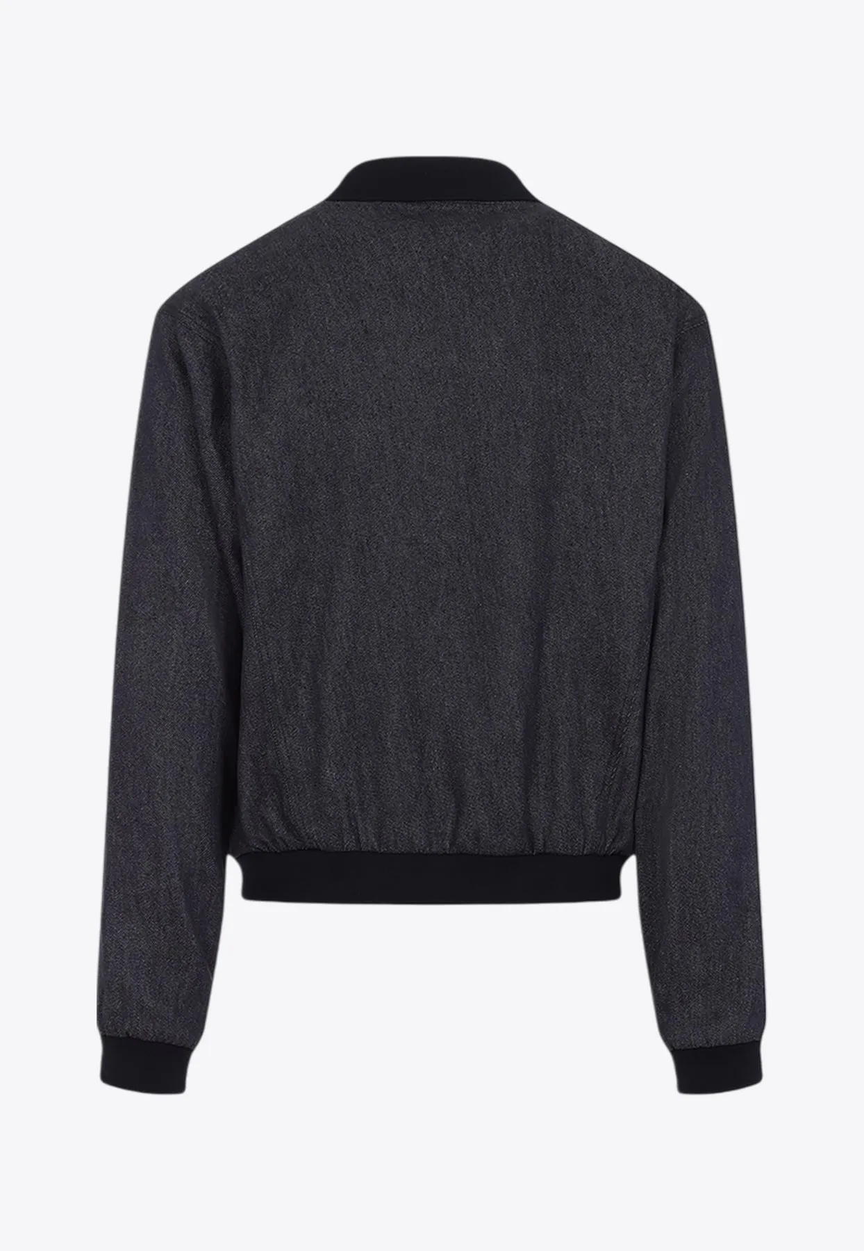 Linen Zip-Up Bomber Jacket