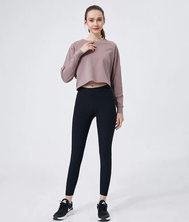 Long Sleeve Crop Yoga T-Shirt