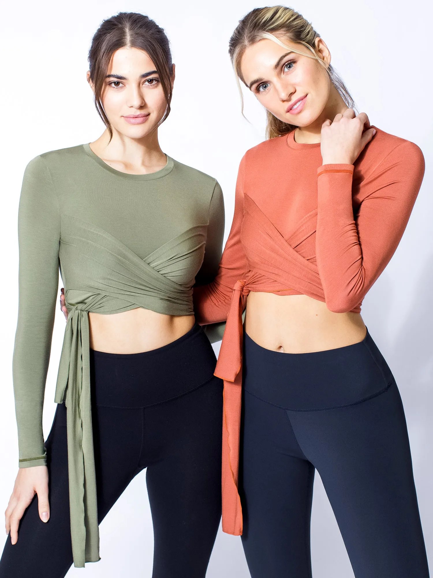 LONG SLEEVE CT WRAP TEE, CLAY