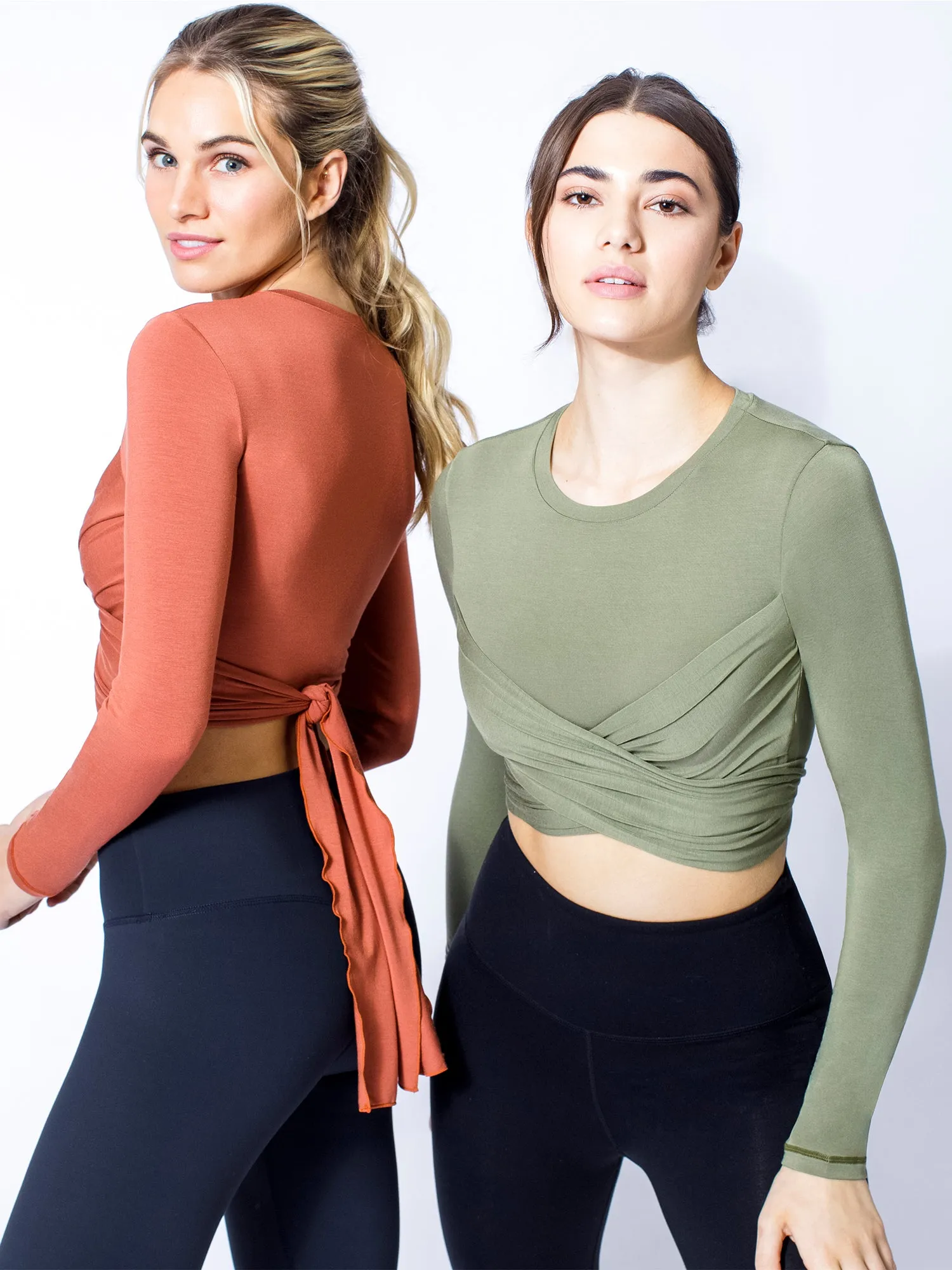 LONG SLEEVE CT WRAP TEE, WILLOW