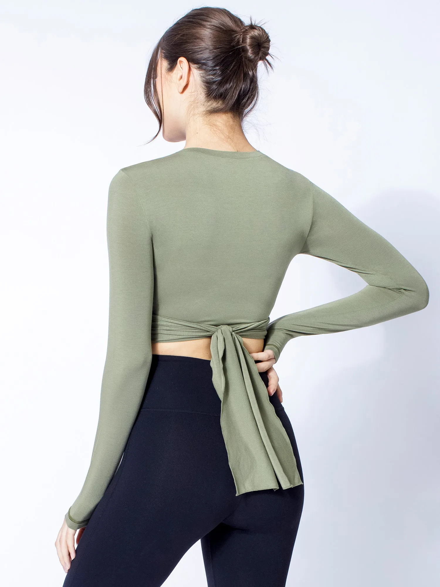 LONG SLEEVE CT WRAP TEE, WILLOW