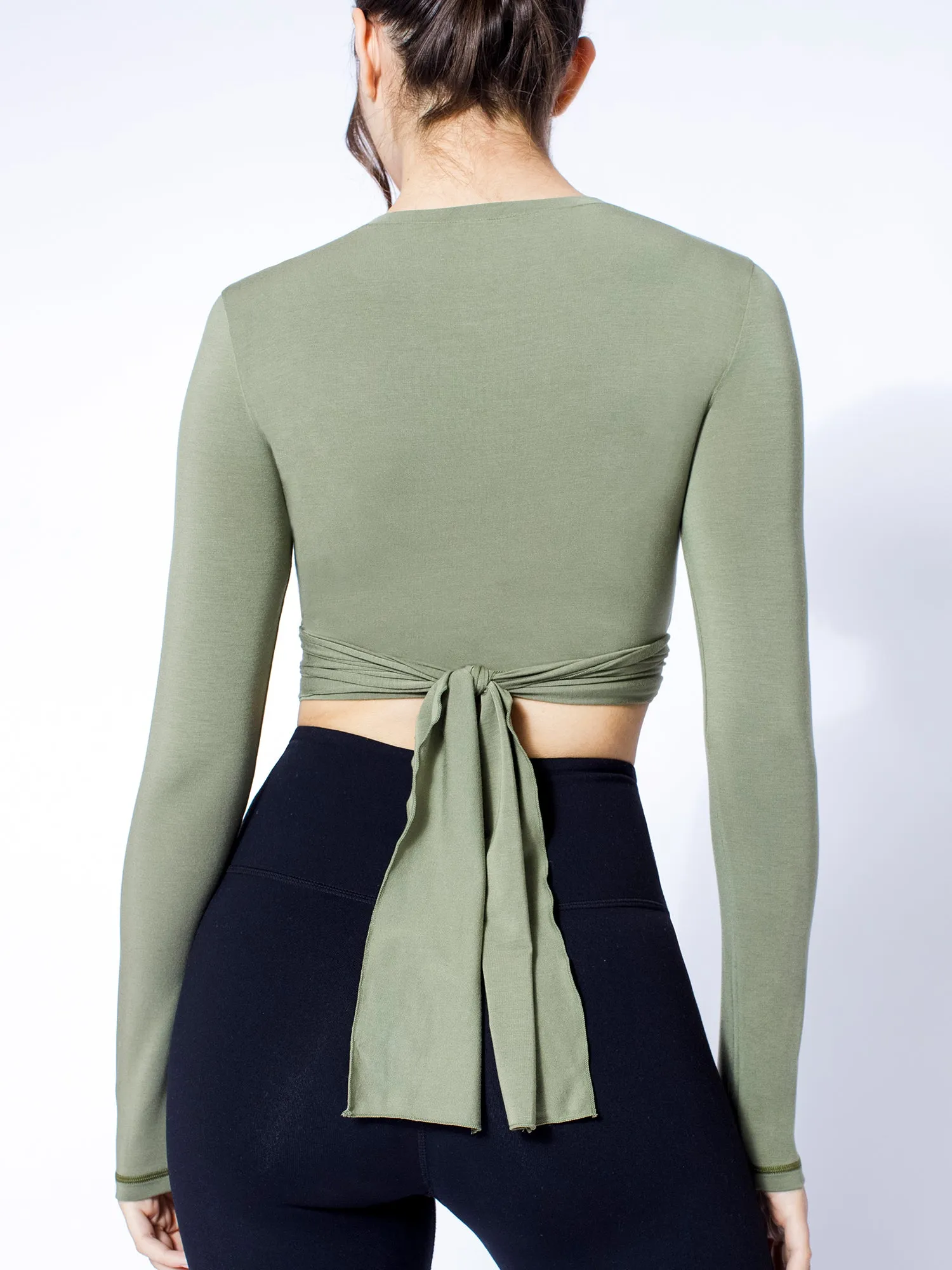 LONG SLEEVE CT WRAP TEE, WILLOW