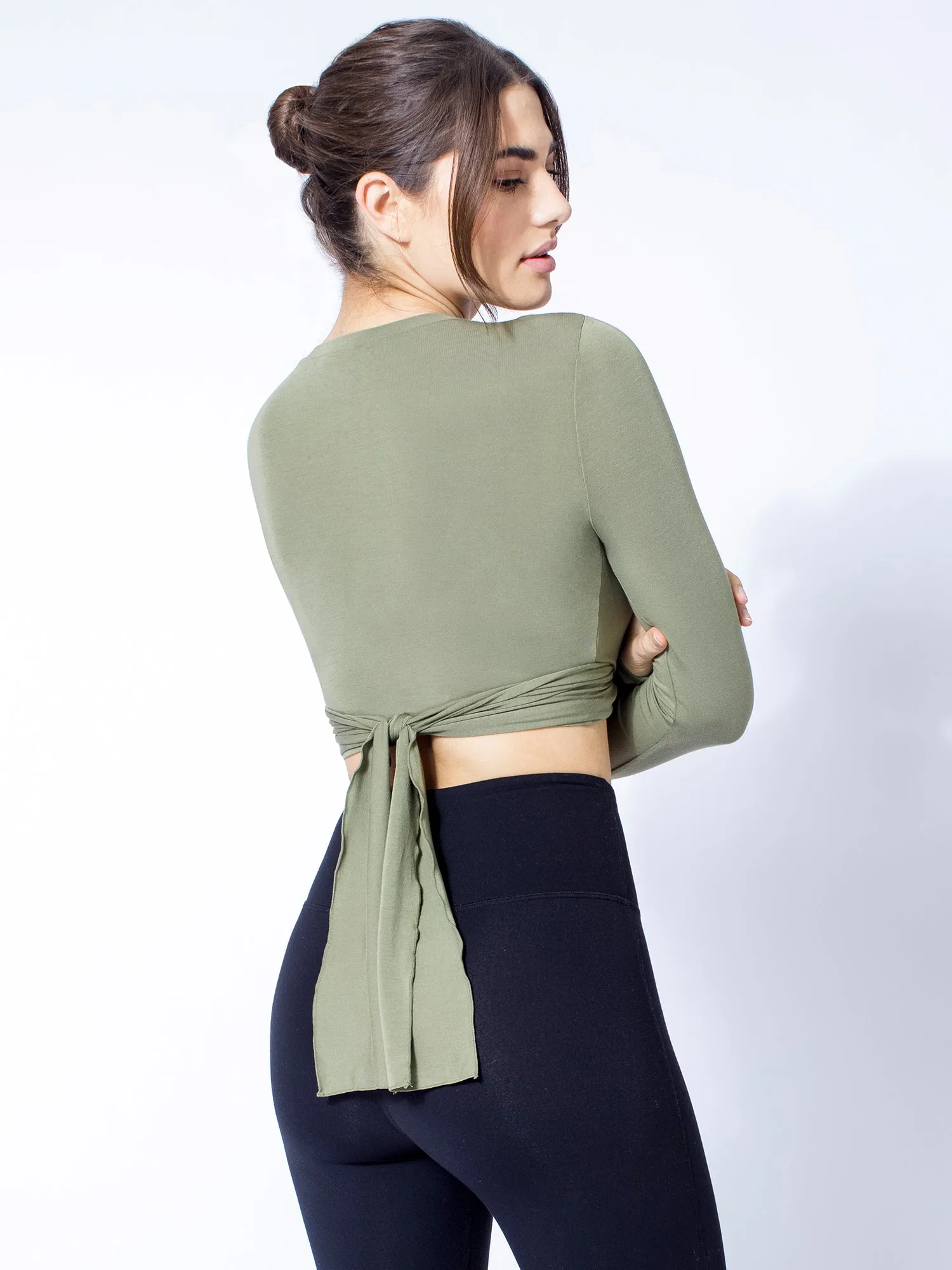 LONG SLEEVE CT WRAP TEE, WILLOW