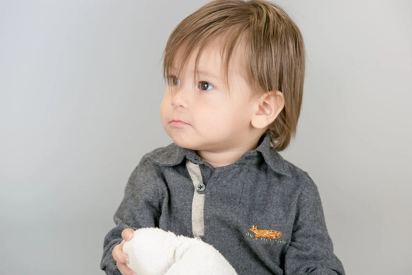 Long Sleeve Fox Shirt, Charcoal