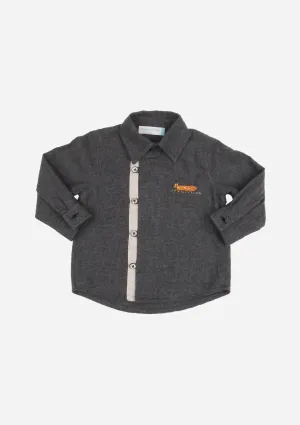 Long Sleeve Fox Shirt, Charcoal