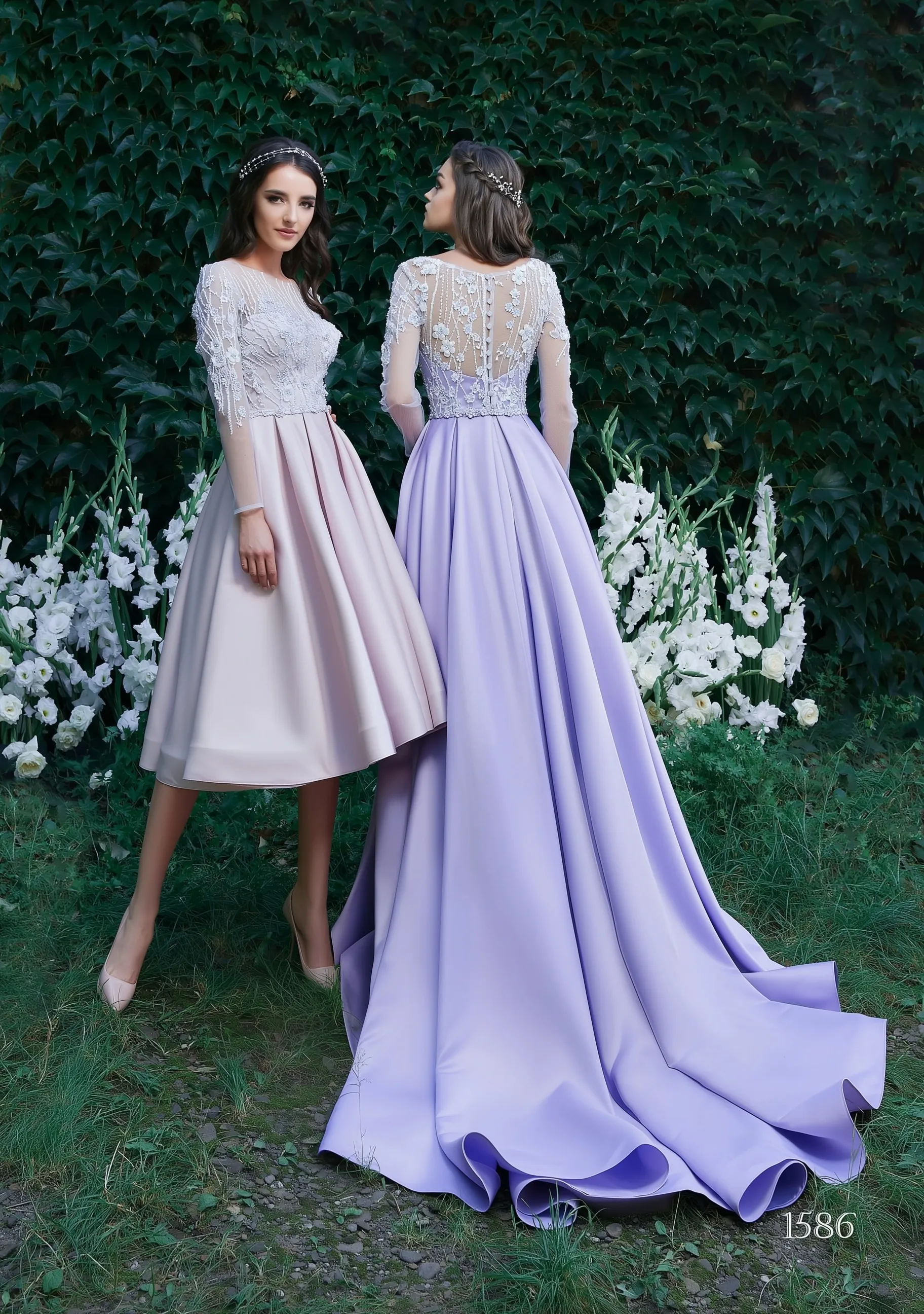 Long sleeve maxi dress formal | Alternative wedding wear | KatrinFAVOR